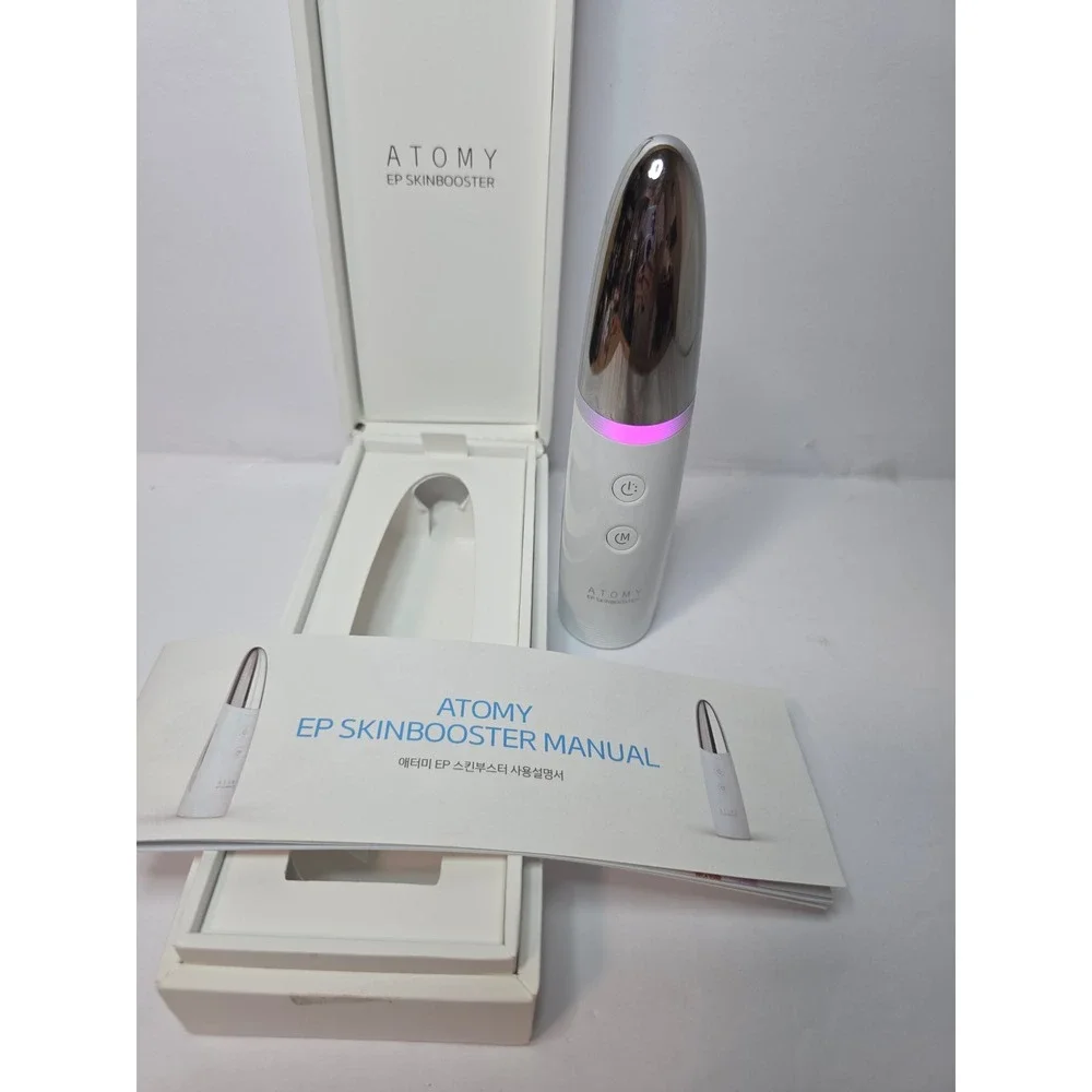 Atomy Korea EPSkinbooster FacialDevice White Silver ElectroporationSkincare Tech